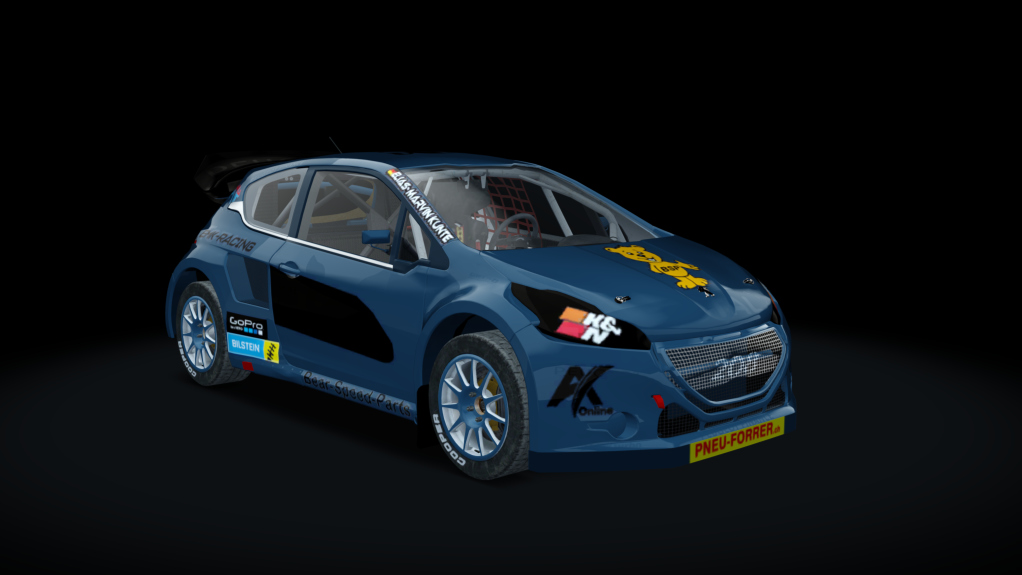 Rallycross Peugeot 208 KL5 Elias Kunte Ax-Online, skin Elias Kunte AX Online