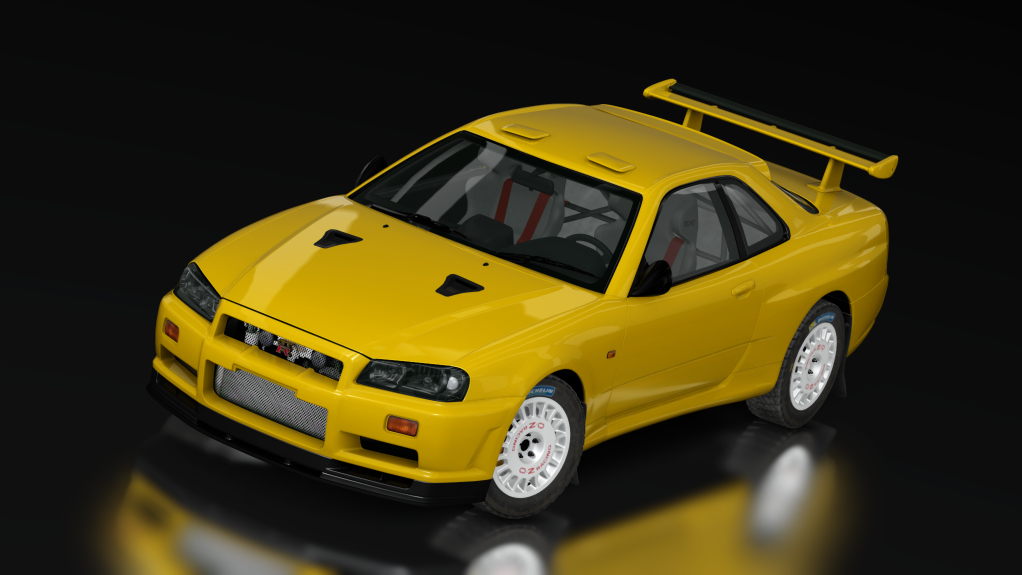 Nissan R34 Rally Gravel, skin 04_lightning_yellow