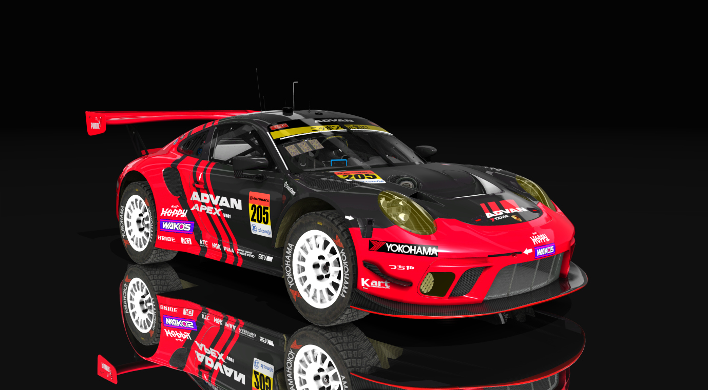 Porsche 911 GT3 R 2019 Gravel, skin 00_advan_205_gt300_blw