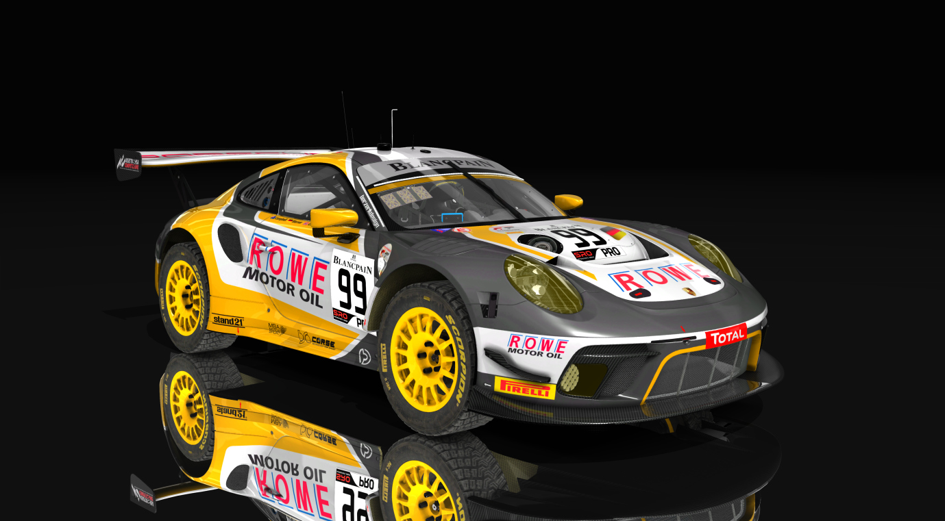 Porsche 911 GT3 R 2019 Gravel, skin rowe_99_spa_24h_2019