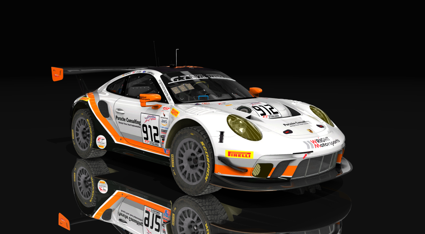 Porsche 911 GT3 R 2019 Gravel, skin wright_912_california_8h_2019