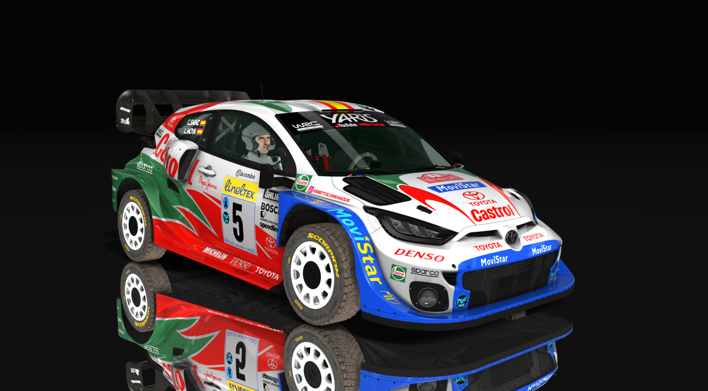 Toyota Yaris Rally1 2022 Gravel DACM, skin 5_CASTROL_C_Sainz98