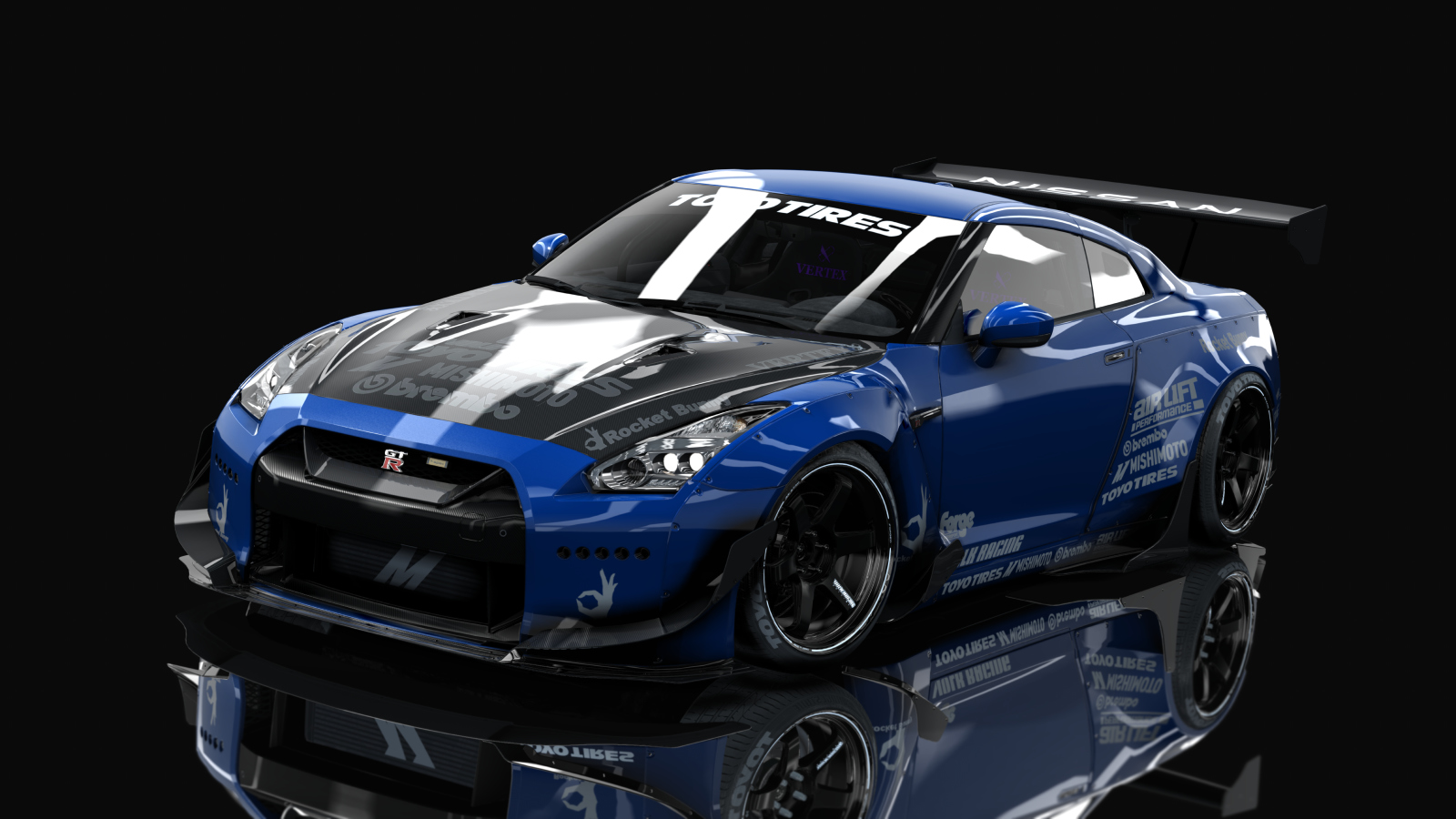 Nissan GT-R35 Rocket bunny By HitachiMedia & BucketRain, skin Midnight_Purple