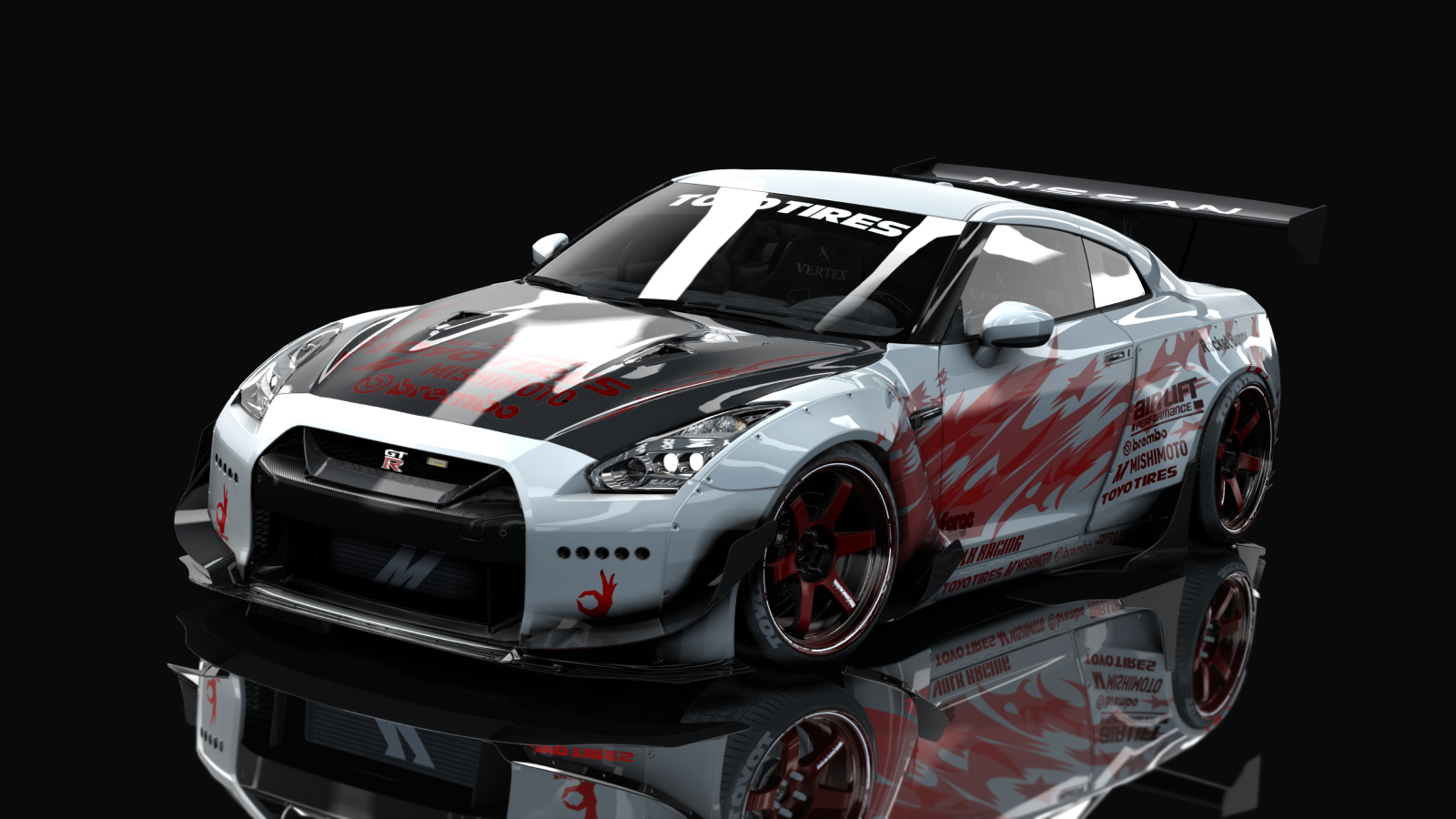 Nissan GT-R35 Rocket bunny By HitachiMedia & BucketRain, skin White4