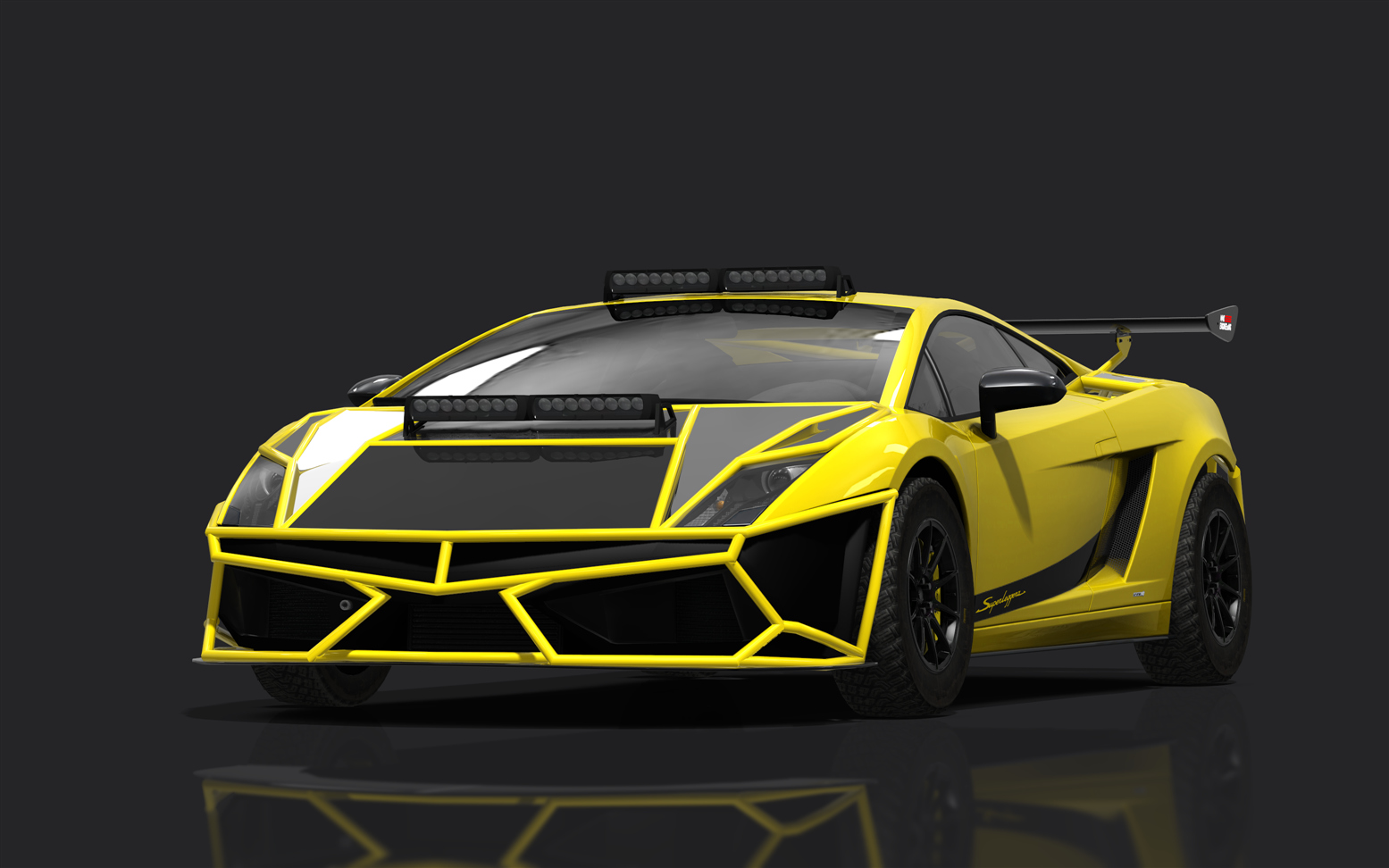 Lamborghini Gallardo SL Rally, skin striped_yellow