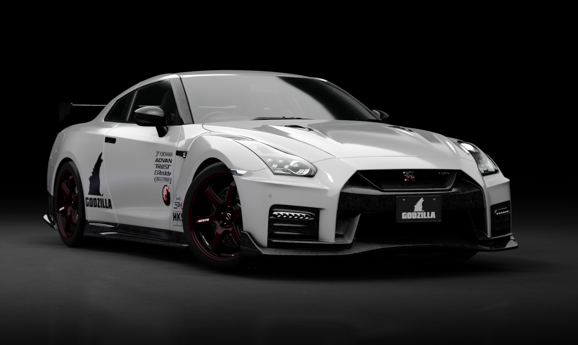 Nissan GT-R NISMO Godzilla, skin 07_White_and_Red