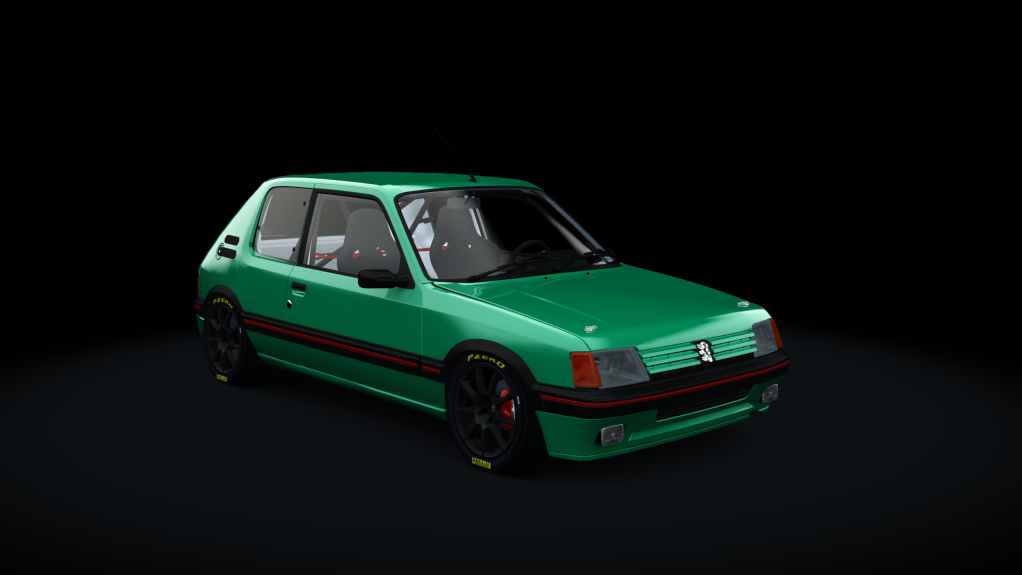 Peugeot 205 GTI 1.9 Gutmann T16v 222cv, skin Green