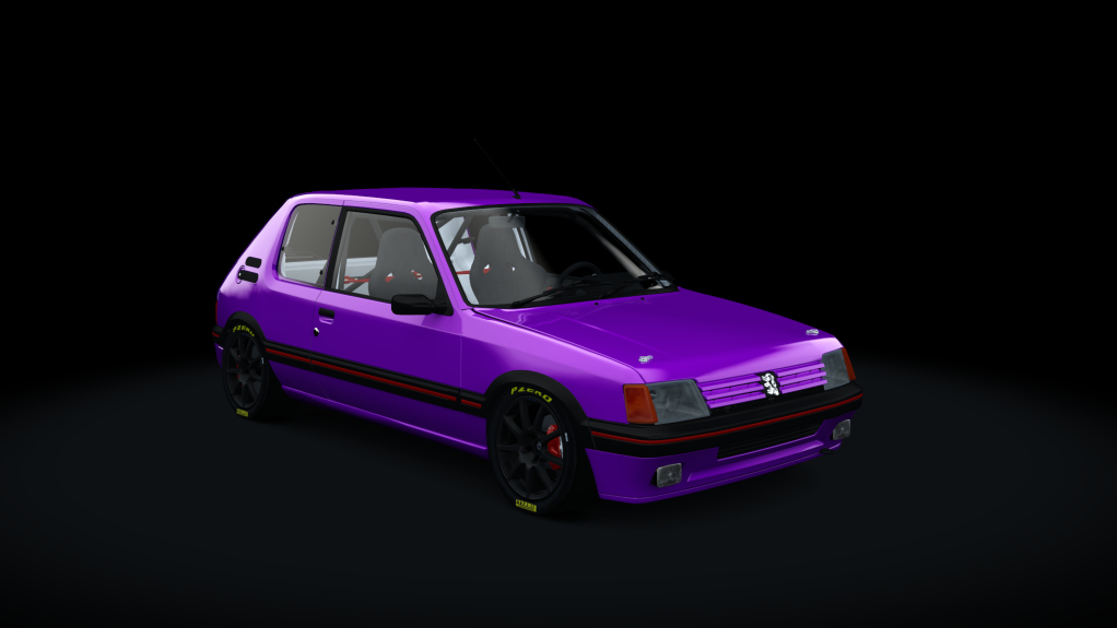 Peugeot 205 GTI 1.9 Gutmann T16v 222cv, skin Violette