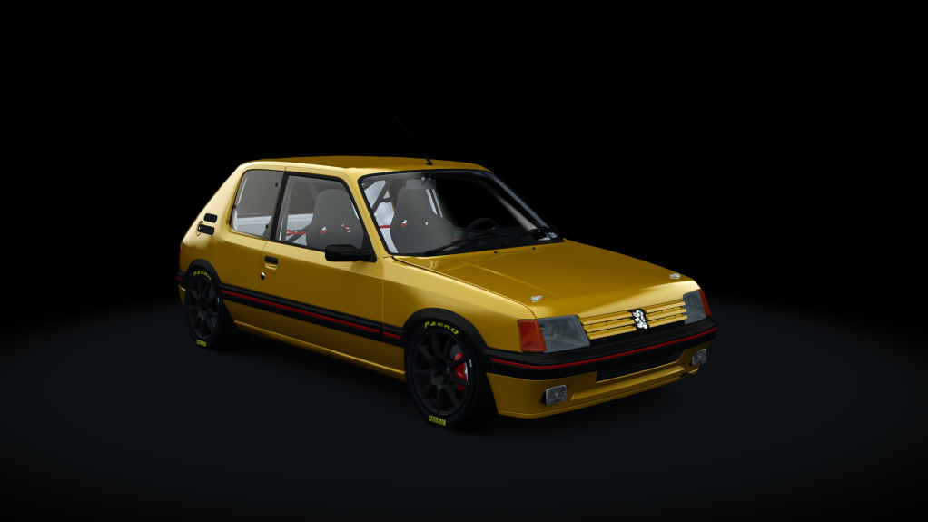 Peugeot 205 GTI 1.9 Gutmann T16v 222cv, skin Yellow