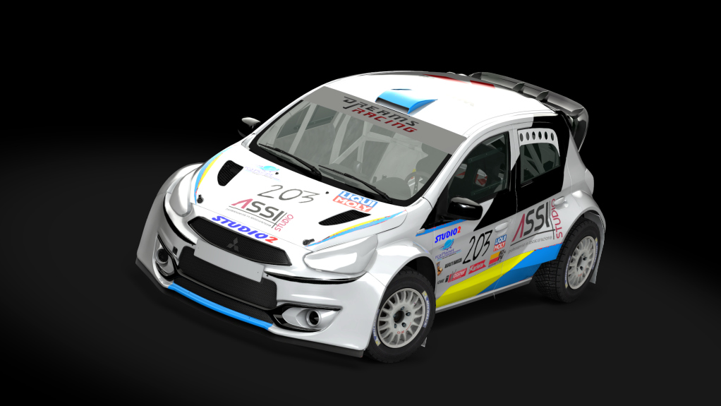 Mitsubishi Mirage RallyCross 3b, skin test