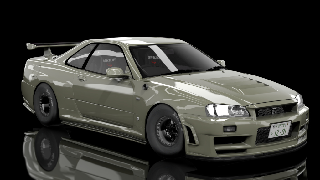 Nissan Skyline GTR R34 V-Spec Drag - Tinko Built - MkElite High Boost Tuned 6 Sec, skin 08_millennium_jade