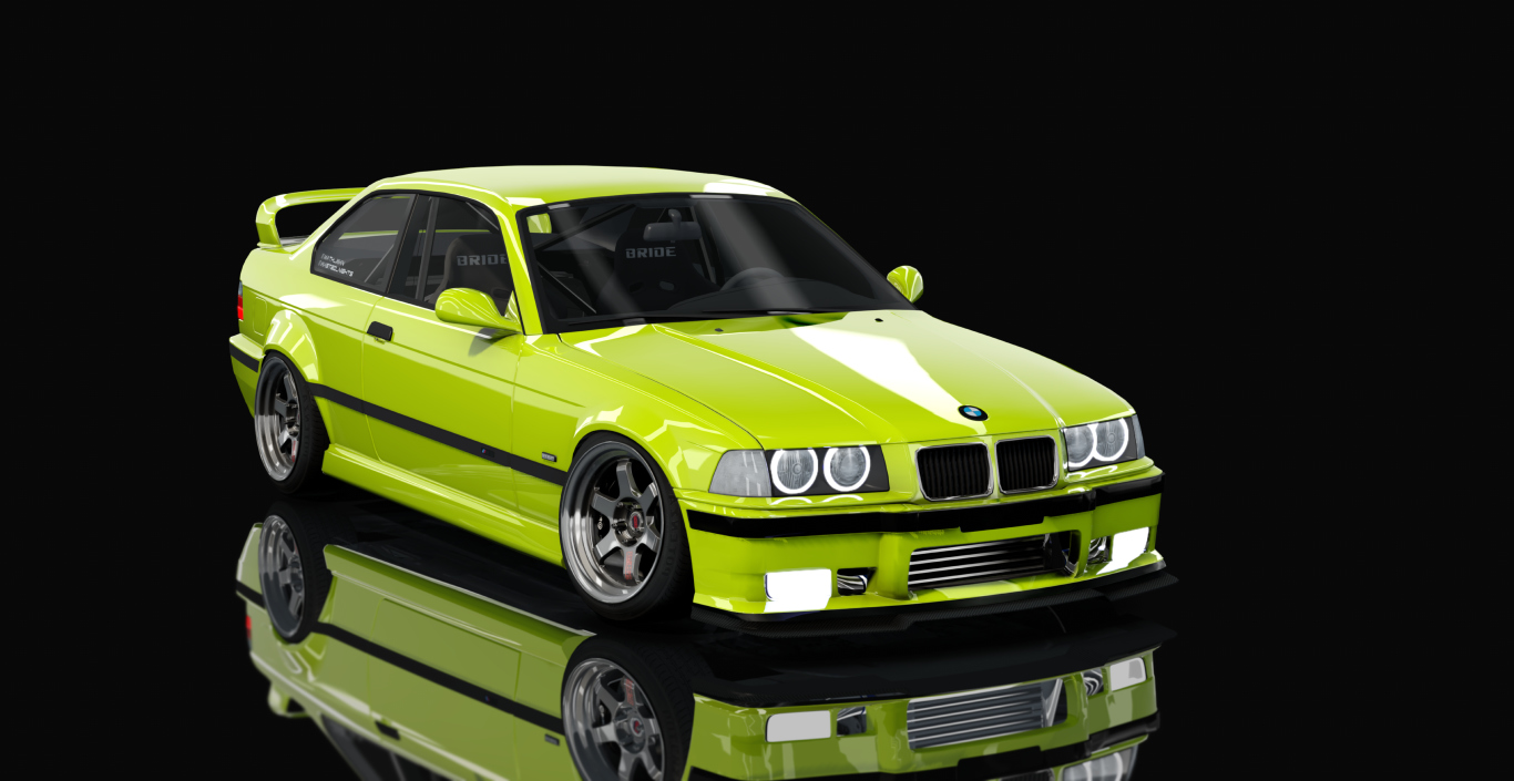 BMW 328i E36 RB26 2b, skin 07_Fluorescent yellow