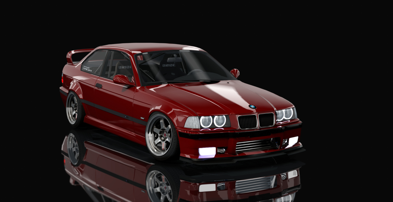 BMW 328i E36 RB26 2b, skin 11_Dark_Red